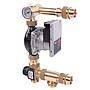 Pump system for brass and glass fiber reinforced polypropylene manifolds