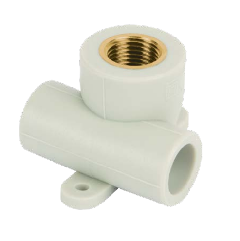 Teu cu prindere pe perete filet exterior PP-R